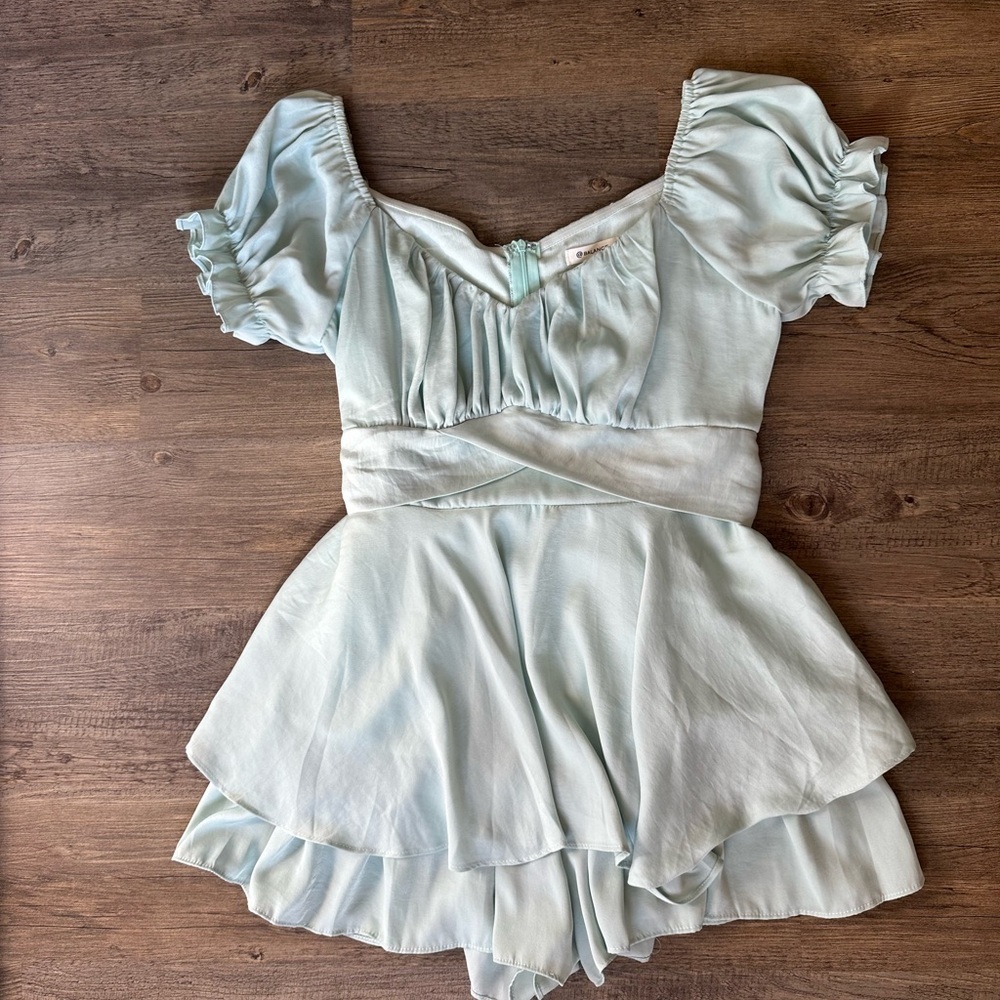Balance Collection Light Green Ruffle Romper - Picture 3 of 14